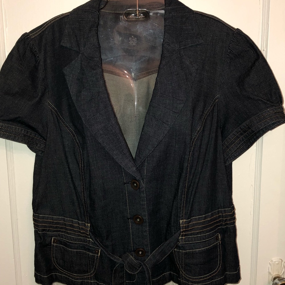 Vintage style denim blouse